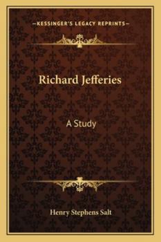 Paperback Richard Jefferies: A Study Book