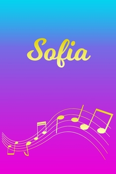 Sofia: Sheet Music Note Manuscript Notebook Paper | Pink Blue Gold  Personalized Letter S Initial Custom First Name Cover | Musician Composer ... Notepad Notation Guide | Compose Write Songs