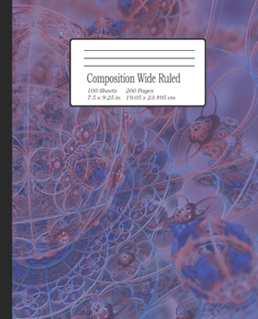 Paperback Composition Wide Ruled: Notebook for Students, Home School, Pre-School up to College, great for Writing Notes. 7.5" x 9.25" Book