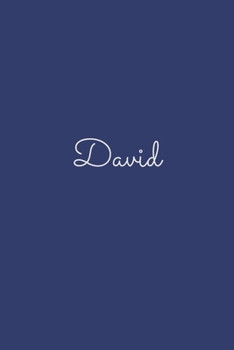 David: notebook with the name on the cover, elegant, discreet, official notebook for notes, dot grid notebook,