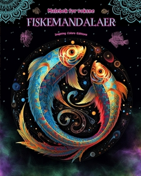 Fiskemandalaer Malebok for voksne Antistress-mønstre som oppmuntrer til kreativitet: Mystiske bilder av fisk som lindrer stress og balanserer sinnet (Norwegian Edition)