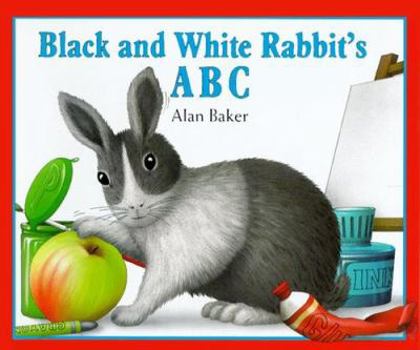 Hardcover Black+white Rabbit ABC Pob Book