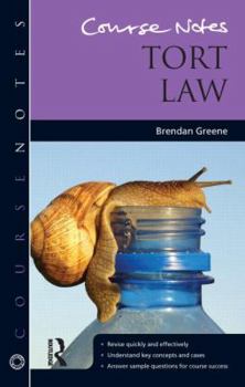 Paperback Course Notes: Tort Law Book