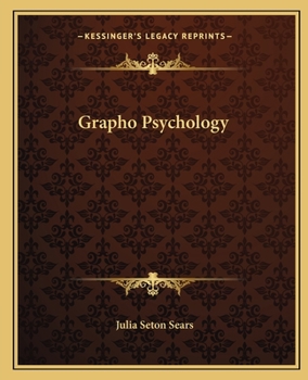 Paperback Grapho Psychology Book