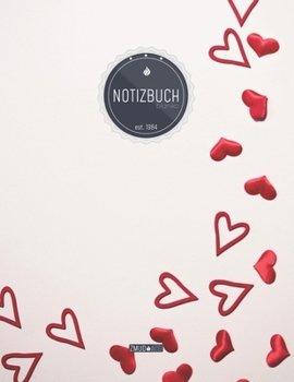 ZMUDACE Notizbuch Blanko: in DIN A4 Softcover | "ZB098 Herzen" |156 leere Seiten mit persönlichem Register + Seitenzahlen | Zeichenbuch, Skizzenbuch, ... zum Selbstgestalten (German Edition)
