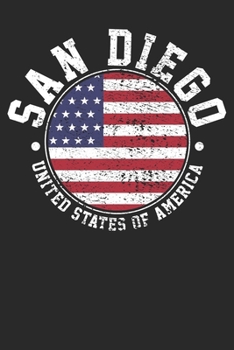 Paperback Gift Notebook: San Diego Dot Grid 6x9 120 Pages Book