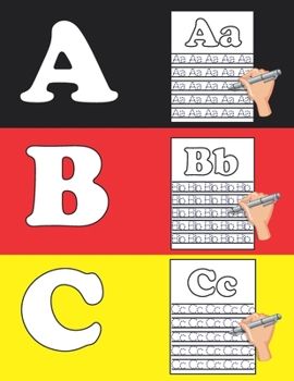 Paperback ABC: Buchstaben Arbeitsmappe für Kinder-Linie Tracing- Alphabet-Handschrift-Praxis Für Kinder. [German] Book
