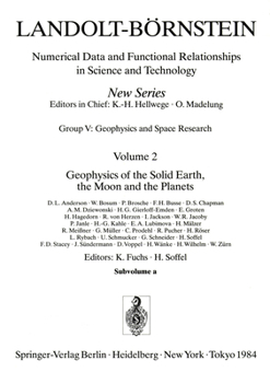 Hardcover Geophysics of the Solid Earth, the Moon and the Planets Book