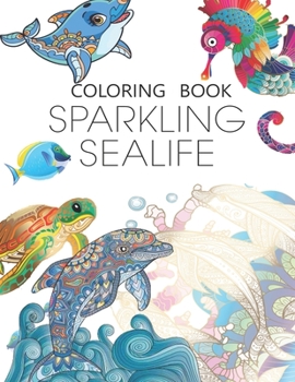 Paperback Coloring Book Sparkling Sea life Book