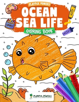 Paperback Playful Pencils Ocean Sea Life Coloring Book
