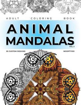 Paperback Animal Mandala Coloring Book: 55 Custom Designs Book