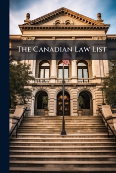 Paperback The Canadian Law List Book