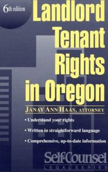 Paperback Landlord Tenant Rights in Oregon (6th Ed) Book