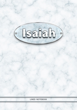 Paperback Isaiah - Lined Notebook: College Ruled Blank Pages Plus Extra Date Neutral Calendar (12 Months) and Notepad Sketch Designs. Cover Print White M Book