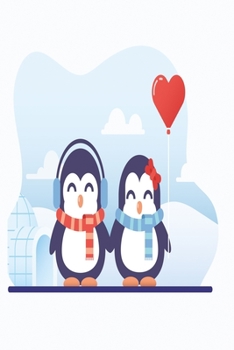Pinguin Notizbuch Lovely Penguins: niedliches Notizbuch modernes und auff�lliges Notizbuch kariert 120 karierte Seiten Din A5 perfekt als Notizheft, Tagebuch und Journal Geschenk mit Pinguinp�rchen