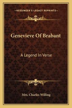 Paperback Genevieve Of Brabant: A Legend In Verse Book