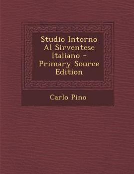 Paperback Studio Intorno Al Sirventese Italiano [Italian] Book