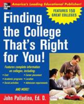 Paperback Finding the College That's Right for You! Book