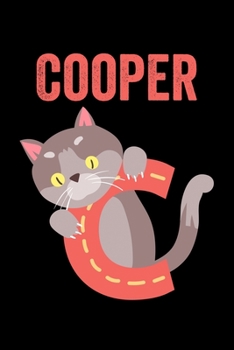 Paperback Cooper: Journal (Diary, Notebook) Personalized Custom Name Alphabet Cat Birthday Gift for Boys Book