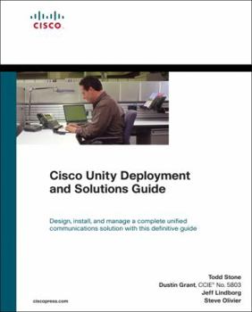 Hardcover Cisco Unity Deployment and Solutions Guide Book
