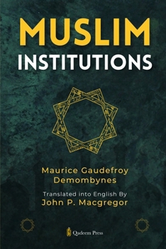 Paperback Muslim Institutions Book