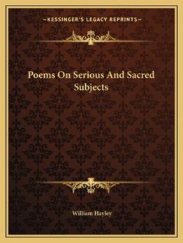 Paperback Poems On Serious And Sacred Subjects Book