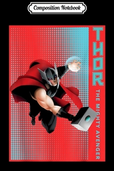 Paperback Composition Notebook: Marvel Thor The Mighty Avenger Halftone Pop Art Poster Journal/Notebook Blank Lined Ruled 6x9 100 Pages Book