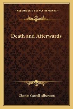 Paperback Death and Afterwards Book