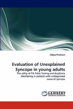 Paperback Evaluation of Unexplained Syncope in young adults Book