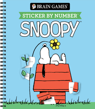 Spiral-bound Brain Games - Sticker by Number: Snoopy (Officially Licensed Peanuts Product) Book