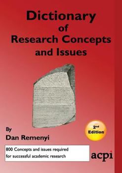 Paperback A Dictionary of Research Concepts and Issues - 2nd Ed Book