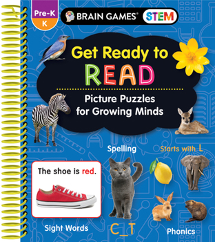 Spiral-bound Brain Games Stem - Get Ready to Read: Picture Puzzles for Growing Minds Book