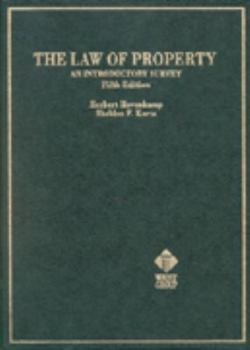 Hardcover The Law of Property: An Introduction Survey Hornbook Book