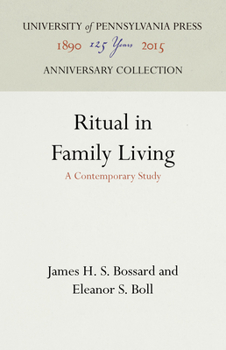 Hardcover Ritual in Family Living: A Contemporary Study Book