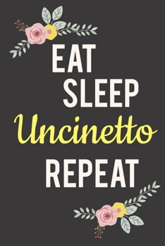 Paperback Eat, Sleep, Uncinetto Repeat.: Carta quadretti 4:5 per annotare punti, schemi, patterns e motivi dei tuoi lavori all'uncinetto. Edizione Italiana. Book