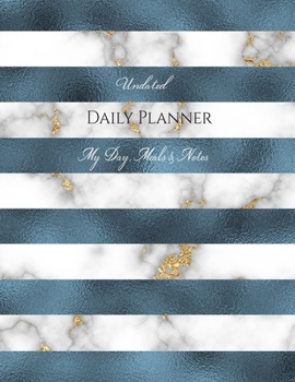 Paperback Undated Daily Planner - My Day, Meals & Notes Book