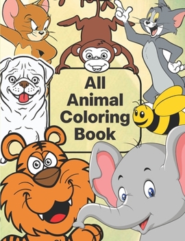 Paperback All animal coloring book: kids animal coloring book