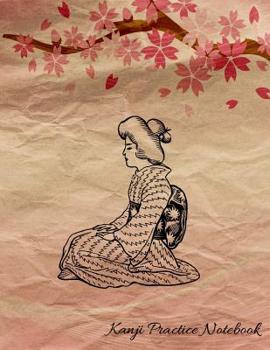 Kanji Practice Notebook: Japanese Kanji Writing Exercise Sheets with Crumpled Paper Feel Cover  | 110 Pages