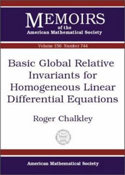 Paperback Basic Global Relative Invariants for Homogeneous Linear Differential Equations Book