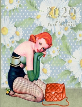 Paperback 2020 Planner & Task Manager Retro Style: Week To A Page Diary Ideal Gift For Women With Additional Monthly Notes, Contacts, Password Logs & Habit Trac Book