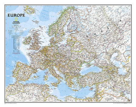 Map National Geographic Europe Wall Map - Classic (30.5 X 23.75 In) Book