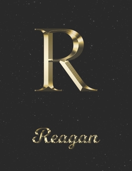 Paperback Reagan: 1 Year Daily Planner (12 Months) - Yellow Gold Effect Letter R Initial First Name - 2020 - 2021 - 365 Pages for Planni Book