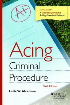 Paperback Acing Criminal Procedure (Acing Series) Book