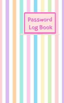 Password Log Book: Never forget another website login password with this handy record notebook where you can list your details to keep them safe. Pastel colour stripes design