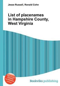 Paperback List of Placenames in Hampshire County, West Virginia Book