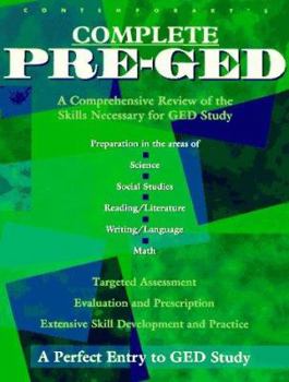 Paperback Contemporary's Complete Pre-GED: A Comprehensive Review of the Skills Necessary for GED Study Book