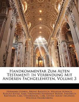 Paperback Handkommentar Zum Alten Testament: In Verbindung Mit Anderen Fachgelehrten, Volume 3 [German] Book
