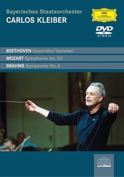 DVD Carlos Kleiber: Beethoven Coriolan Overture, Brahms Symphony No. 4, Mozart Symphony No. 33, Munich Book