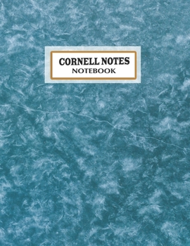 Cornell Notes Notebook: Pretty texture sky blue  Cornell Note Paper Notebook. Cute Girly Large College Ruled Medium Lined Journal Note Taking System ... pages large(8.5x11)inches
