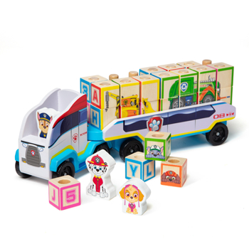 Toy Paw Patrol Wooden ABC Block Truck Book